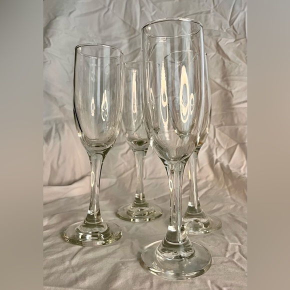 Set of 4 Cristar Champagne Flutes Stemware Glasses Party Fiesta Celebration Gift - Picture 3 of 7